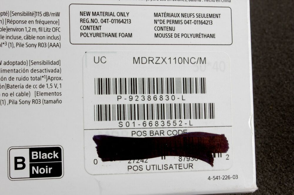 Sony MDRZX110NC On-Ear 95% Noise Cancelling Headphones S01-6683552-L - Picture 3 of 3